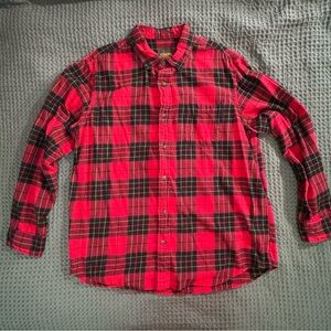 Classic Red and Black Plaid Men's Shirt